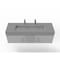 Castello Usa Nile 60" Wall Mounted Gray Vanity With Gray Top And Chrome Handles CB-MC-60G-CHR-2053-GR - alternate 5